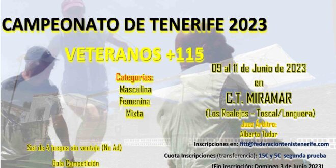 Campeonato de Tenerife Dobles Veteranos +115