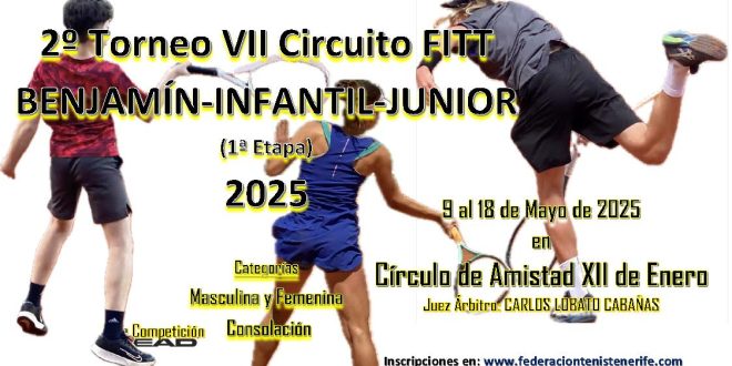 2º Torneo VII Circuito FITT Benjamín – Infantil – Junior (1ª Etapa)