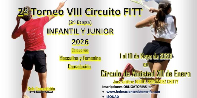 2º Torneo VIII Circuito FITT (2ª Etapa) – INFANTIL y JUNIOR