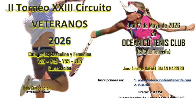2º Torneo XXIII Circuito Veteranos 2026