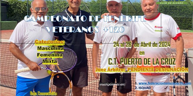 Campeonato de Tenerife 2026 Veteranos Dobles +120